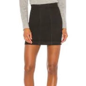 free people modern femme denim skirt